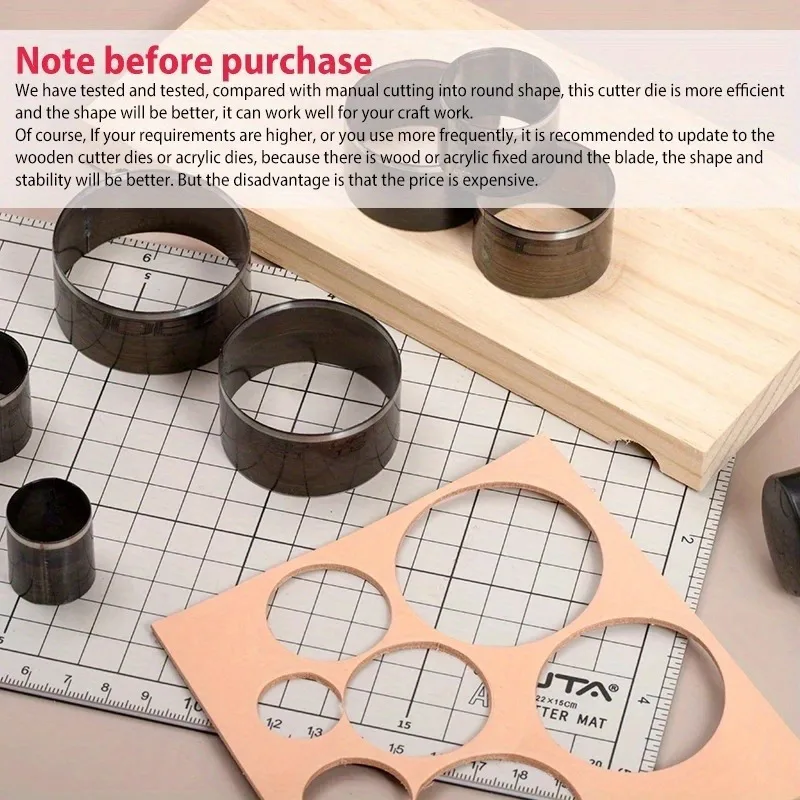 Leather Cutting Die Press - مجموعة أدوات الحرف اليدوية الجلدية 7