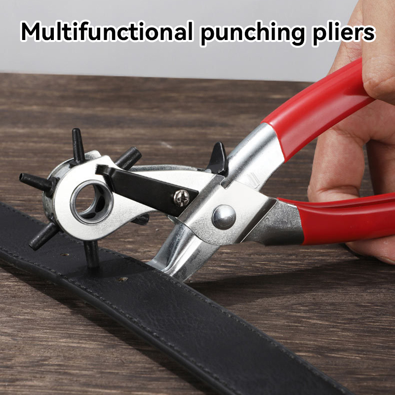 Hand Press Hole Punch Leather - أداة ثقب متعددة الاستخدامات للحزام، تستخدم