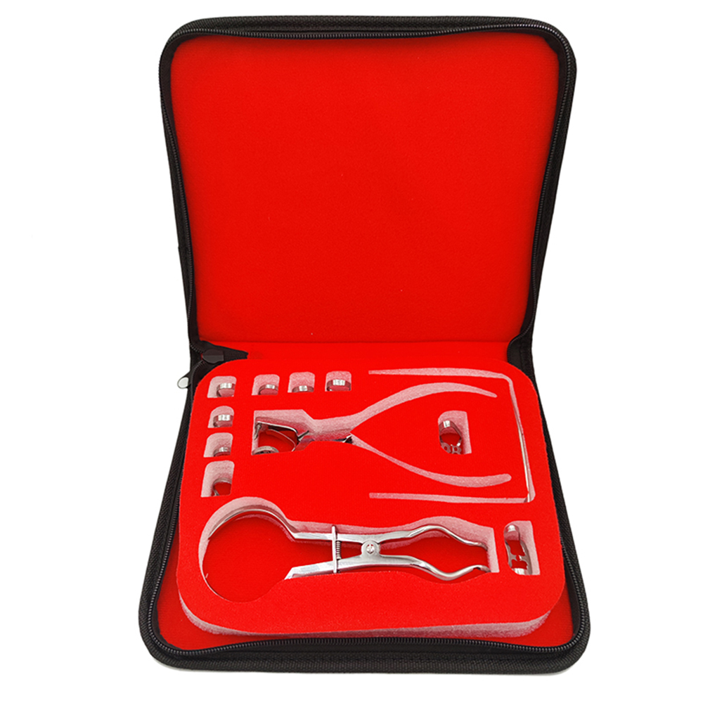 Hand Press Hole Punch Leather - مجموعة ثقب السد لطب الأسنان مع