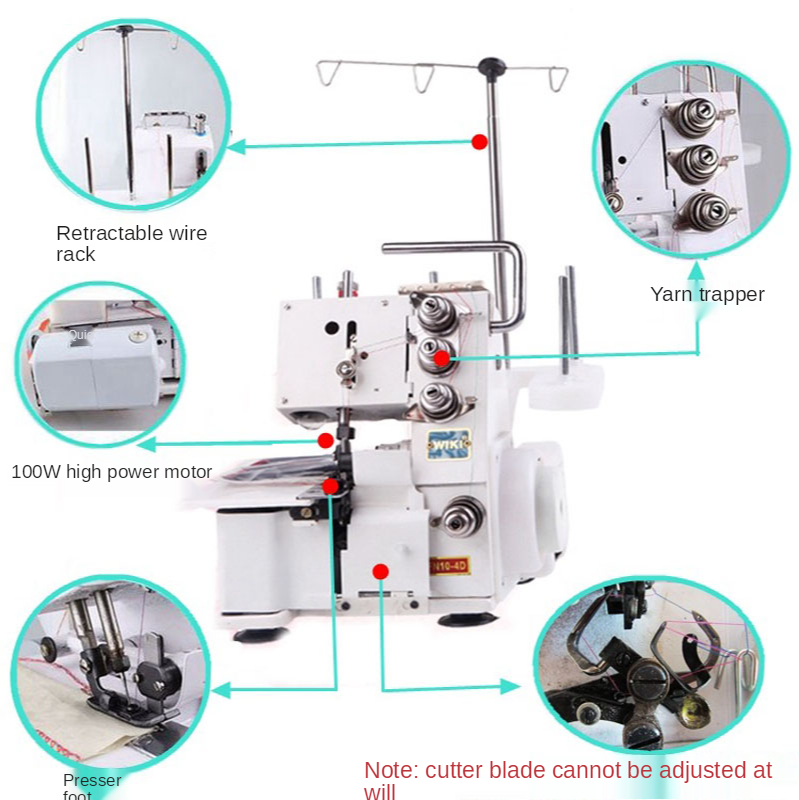 ماكينة خياطة أوفرلوك منزلية بأ - مراجعة Overlock Sewing Machine 4 Thread وسعره