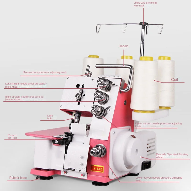 1. ماكينة خياطة أوفرلوك مطورة  - مراجعة Overlock Sewing Machine 4 Thread وسعره