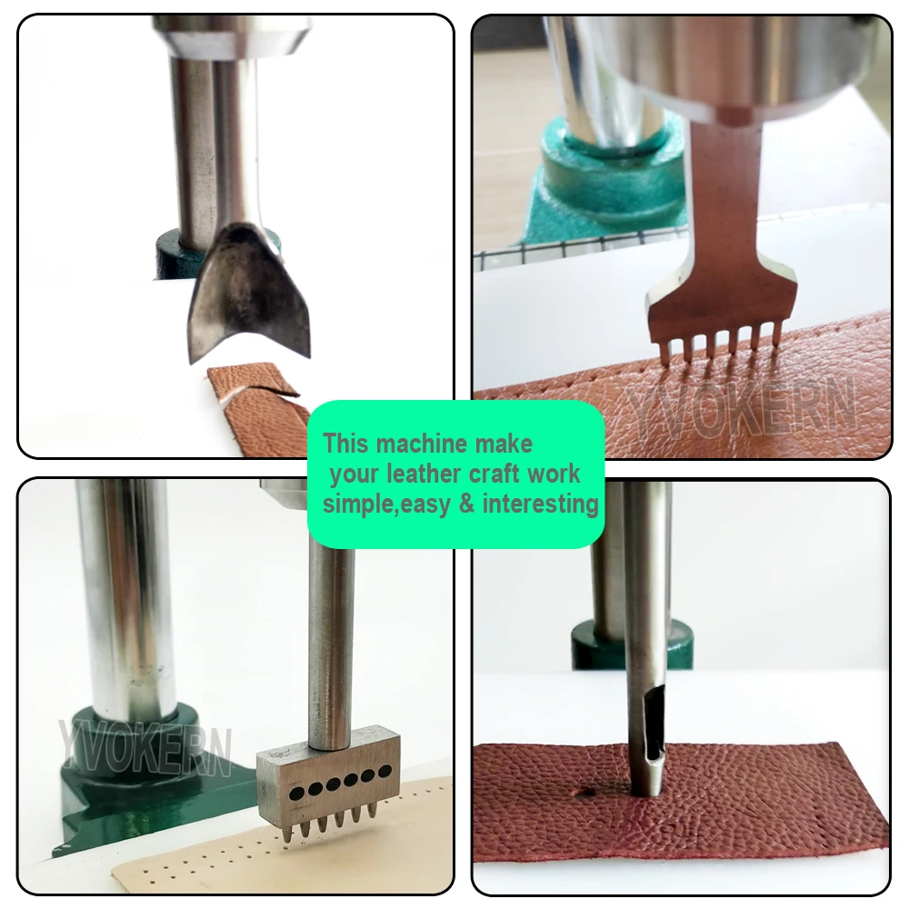 آلة ثقب ثقب الجلد الصامت دليل  - مراجعة Hand Press Hole Punch Leather وسعره
