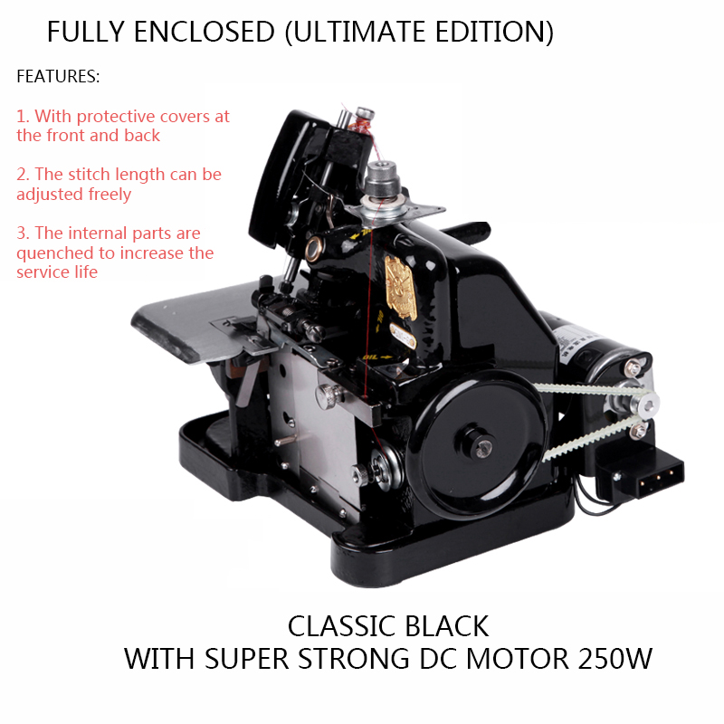 220 فولت/180 واط/250 واط آلة ا - مراجعة Overlock Sewing Machine 4 Thread وسعره