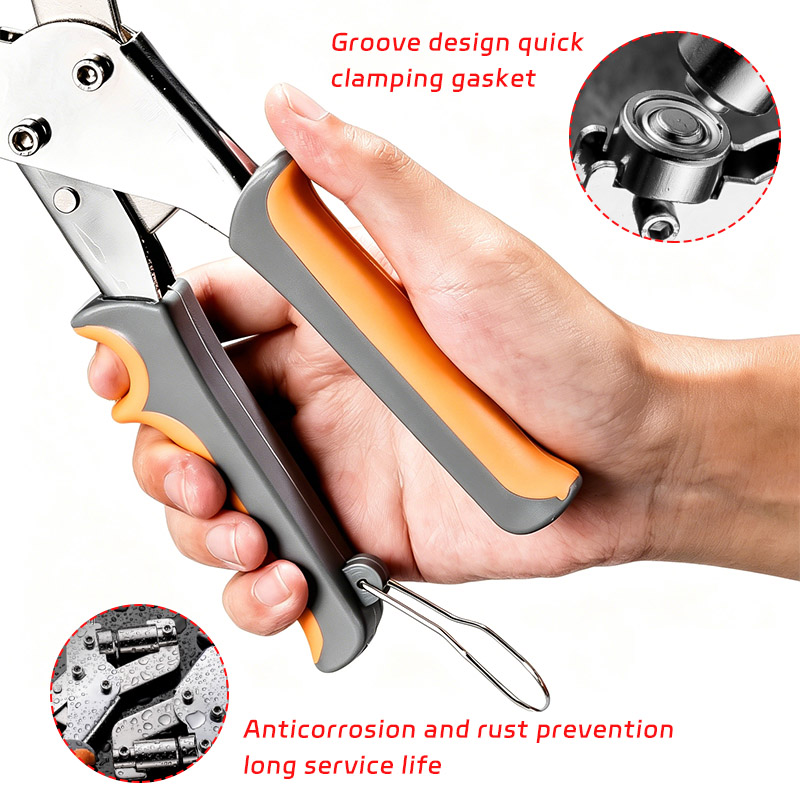 طقم كماشة تثبيت حلقات معدنية ( - مراجعة Hand Press Hole Punch Leather وسعره