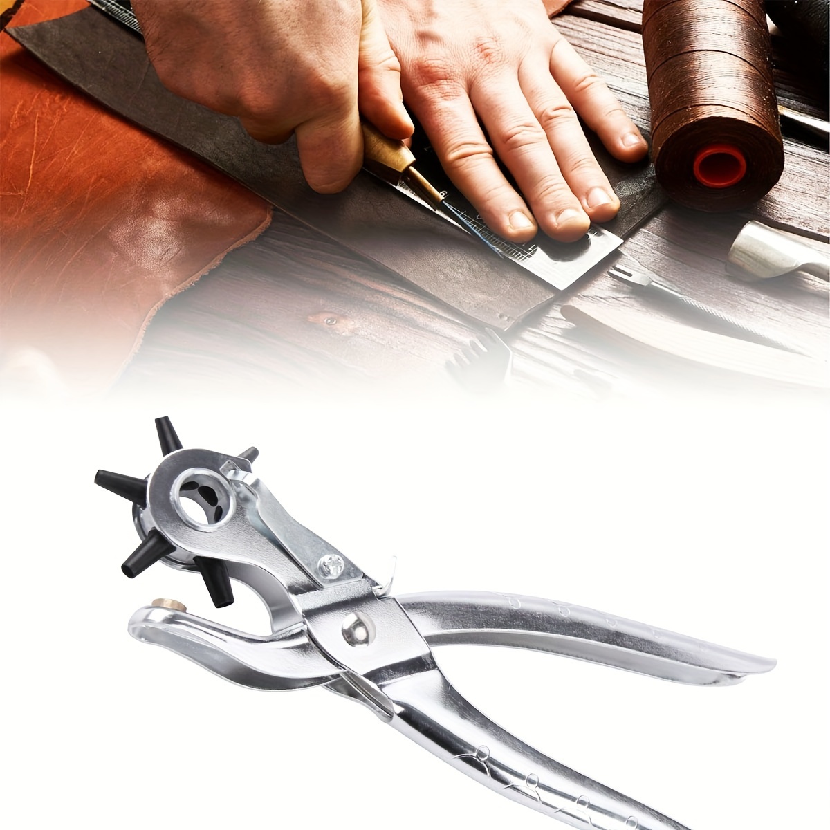 أداة ثقب جلدية احترافية جديدة  - مراجعة Hand Press Hole Punch Leather وسعره